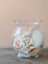 Assorted Pink and White Seashell Mix with Glass Vase Gift Pack